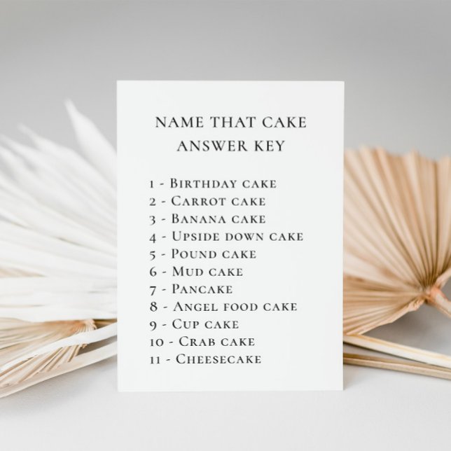 Papier Eucalyptus Nom Qui Cake Fête des mariées Jeu (Créateur téléchargé)