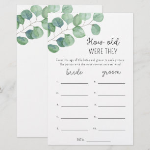 Papier Eucalyptus Quel âge avaient-ils la mariée