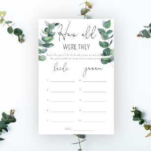 Papier Eucalyptus Quel âge avaient-ils la mariée