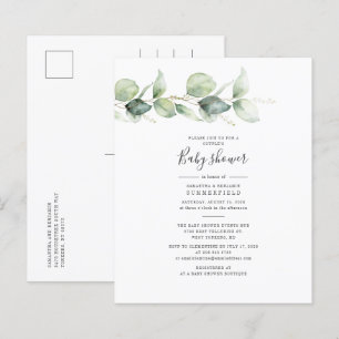Papier Eucalyptus Vert Budget Couples Baby shower