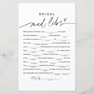Papier EVERLEIGH Jeu de mots pour la douche de mariée, Re