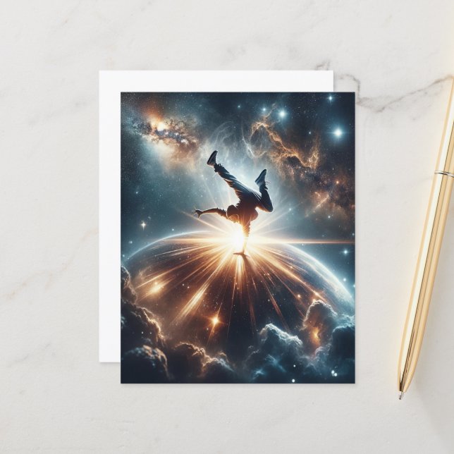 Papier Explosion de rupture galactique dans l'espace prof (Devant/Arrière en situation)