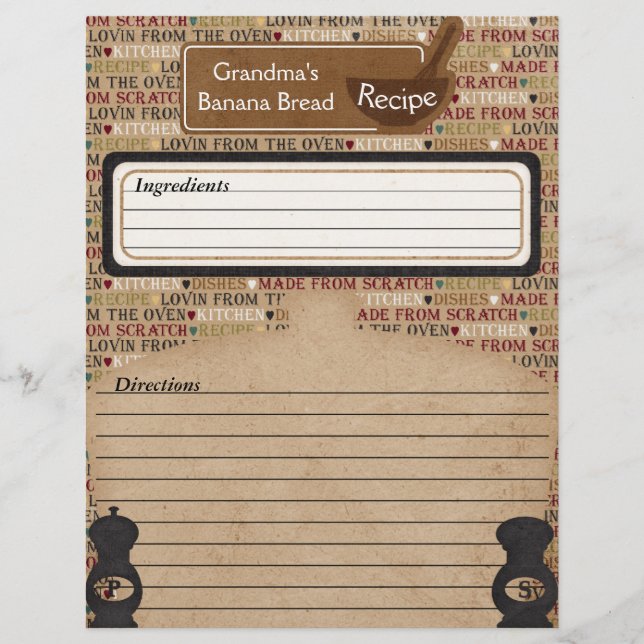 Papier Fabriqué à partir du jeu de recettes de hachage co (Devant)