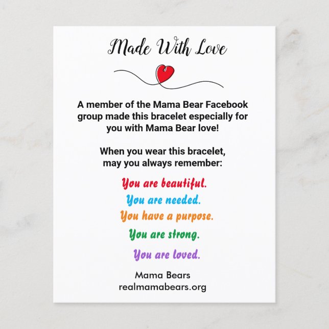 Papier Fabriqué avec une note d'amour (Devant)