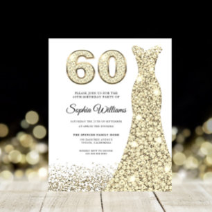 Papier Fabulous Gold Budget 60e anniversaire Invitation d