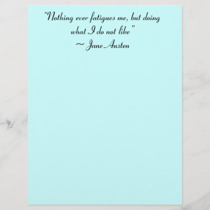 Papier Faire Ce Que Je N'Aime Pas Citation De Jane Austen