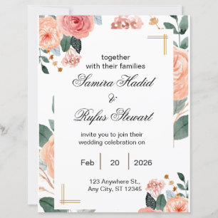 Papier Faire invitation de mariage neutre Entièrement m