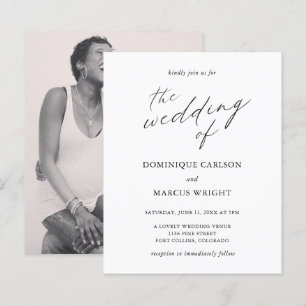 Papier Faire invitation de mariage photo budget calligrap