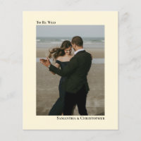 Faire invitation de mariage simple crème ivoire à 