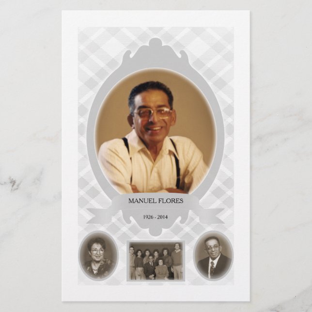 Papier faire-part commémoratif de la famille (Devant)