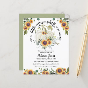 Papier Faire-part de Baby Shower : un petit bébé citrouil