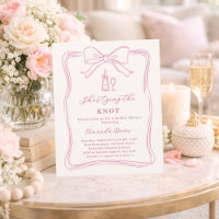 Faire-part de bapteme civil rose noeud papillon de