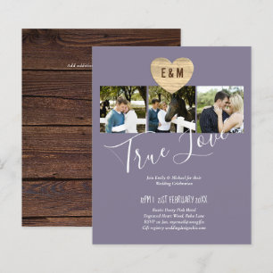 Papier FAIRE-PART de date d'enregistrement de mariage de