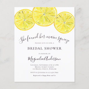 Papier Faire-part de Fiançailles Citron Budget