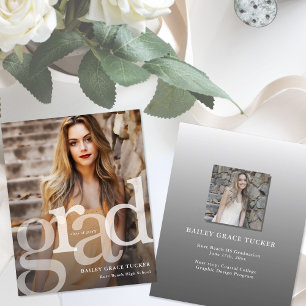 Papier Faire-part de Grad Overlay Budget simple