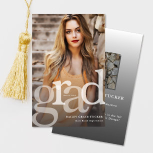 Papier Faire-part de Grad Overlay Budget simple