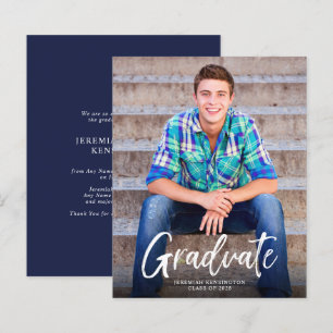 Papier Faire-part de graduation de la photo du script aud