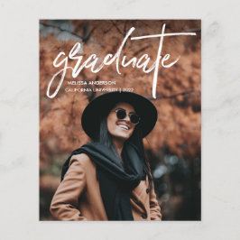 Papier Faire-part de graduation photo Chic Script 2