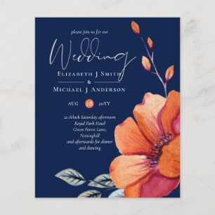 Papier Faire-part de mariage automne marine au gingembre