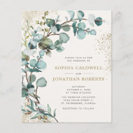 Papier Faire-part de mariage Budget All in One Eucalyptus