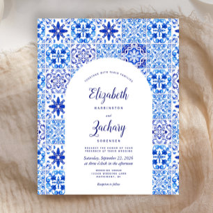 Papier Faire-part de mariage Budget Arch Carreaux Portuga