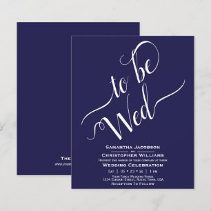 Papier Faire-part de mariage BUDGET bleu minimaliste de l