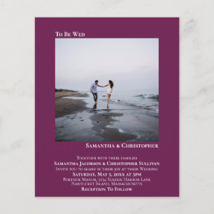 Papier Faire-part de mariage BUDGET Minimaliste Du Cassis