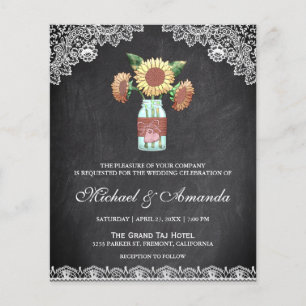 Papier Faire-part de mariage budget tournesols tableau no