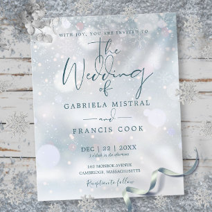Papier Faire-Part de Mariage Budget Winter Wonderland