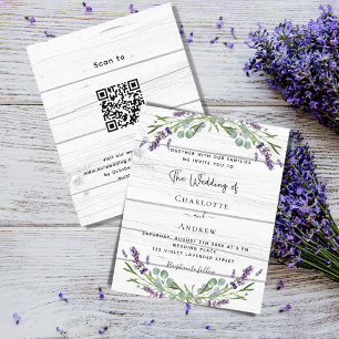 Papier Faire-part de mariage budgétaire du code QR du boi
