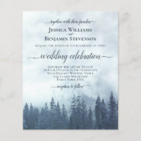 Faire-part de mariage BUDGÉTAIRE Rustique Blue Pin