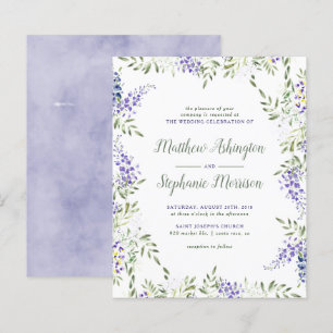 Papier Faire-part de mariage d'aquarelle budgétaire