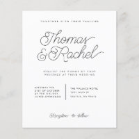 Faire-part de mariage de calligraphie moderne simp