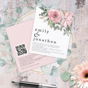 Papier Faire-part de mariage de code QR de flush budget