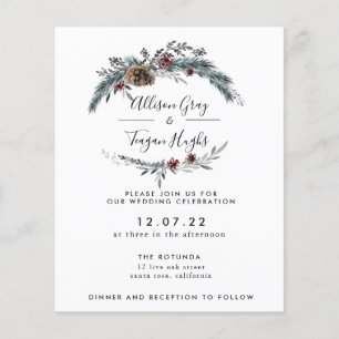 Papier Faire-part de mariage de couronne de fleurs Flye