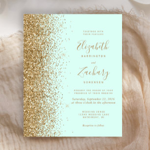 Papier Faire-part de mariage de la Parties scintillant d'
