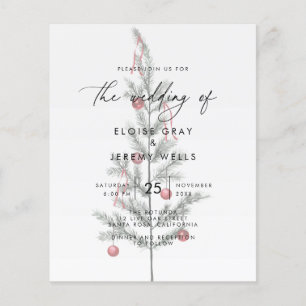 Papier Faire-part de mariage de Noël