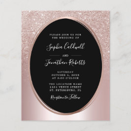 Papier Faire-part de mariage de Parties scintillant de bu
