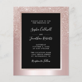 Papier Faire-part de mariage de Parties scintillant de bu