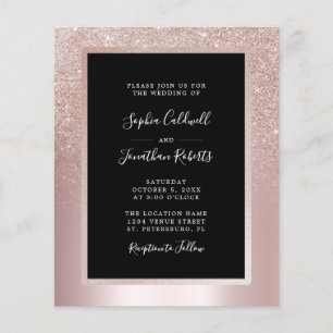 Papier Faire-part de mariage de Parties scintillant de bu