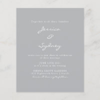 Faire-part de mariage de script d'égout moderne bu