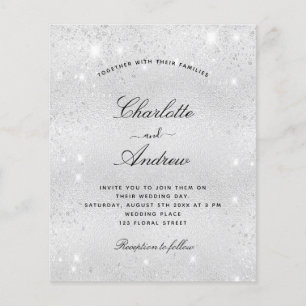 Papier Faire-part de mariage de script moderne parties sc