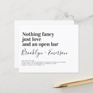 Papier FAIRE-PART DE MARIAGE de typographie amusante BUDG
