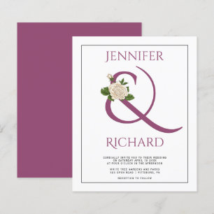 Papier FAIRE-PART DE MARIAGE d'esperie violette Cassis BU