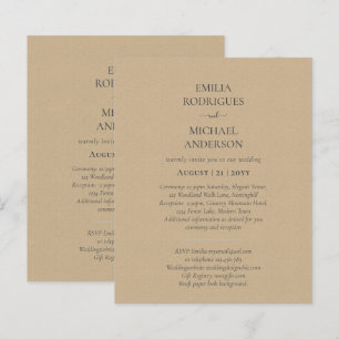 Papier Faire-part de mariage espagnol BILINGUAL Nuestra B