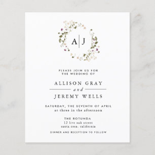 Papier Faire-part de mariage floral