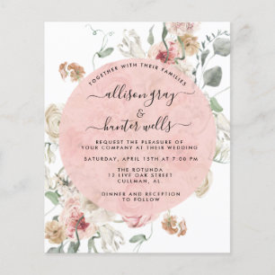 Papier Faire-part de mariage floral Annabeth
