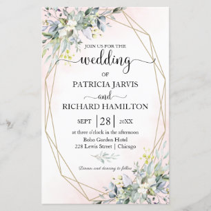 Papier Faire-part de mariage géométrique à prix abordable