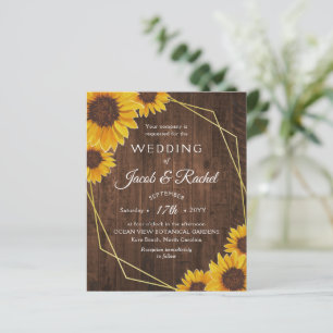 Papier Faire-part de mariage géométrique Rustique de tour