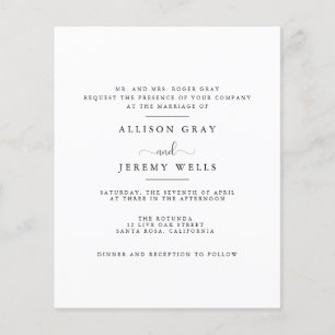 Papier Faire-part de mariage minimaliste moderne